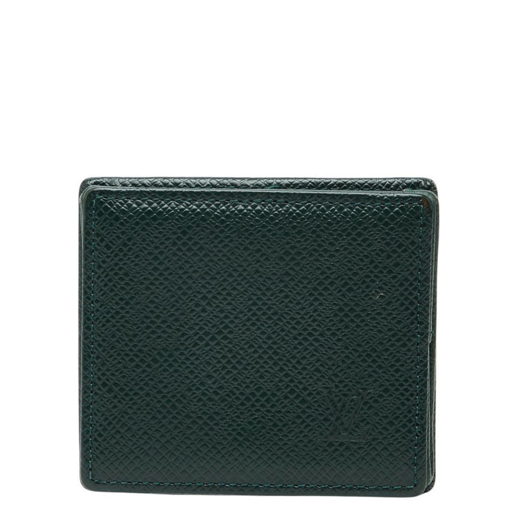 Louis Vuitton Taiga Portemonnaie Boite coin case Wallet Epicea Green Leather